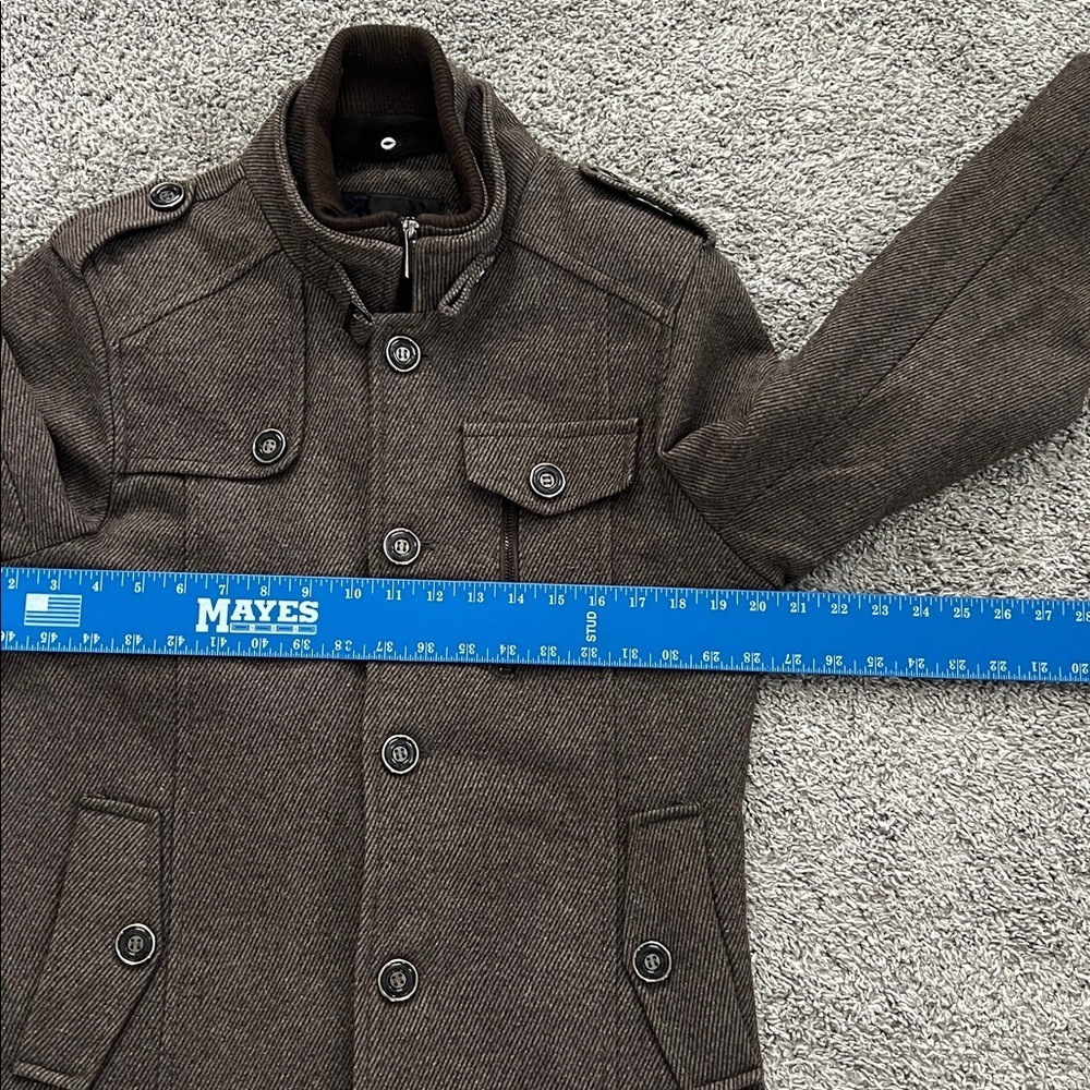 Siqilong Men’s Brown Winter Wool Blend Coat Jacket 170/88A - Size M - Picture 7 of 8